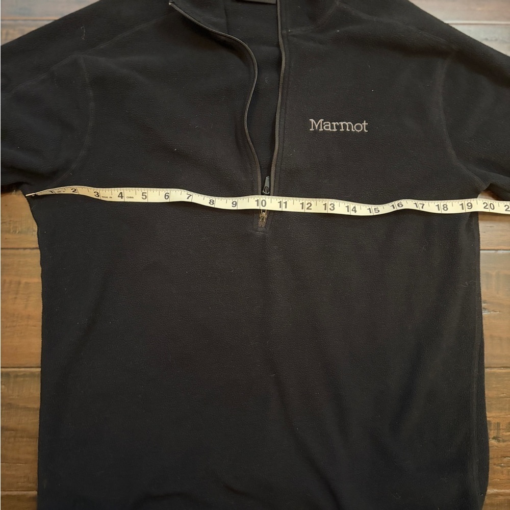 Marmot Men's Black fleece quarter zip Jacket - Picture 4 of 6